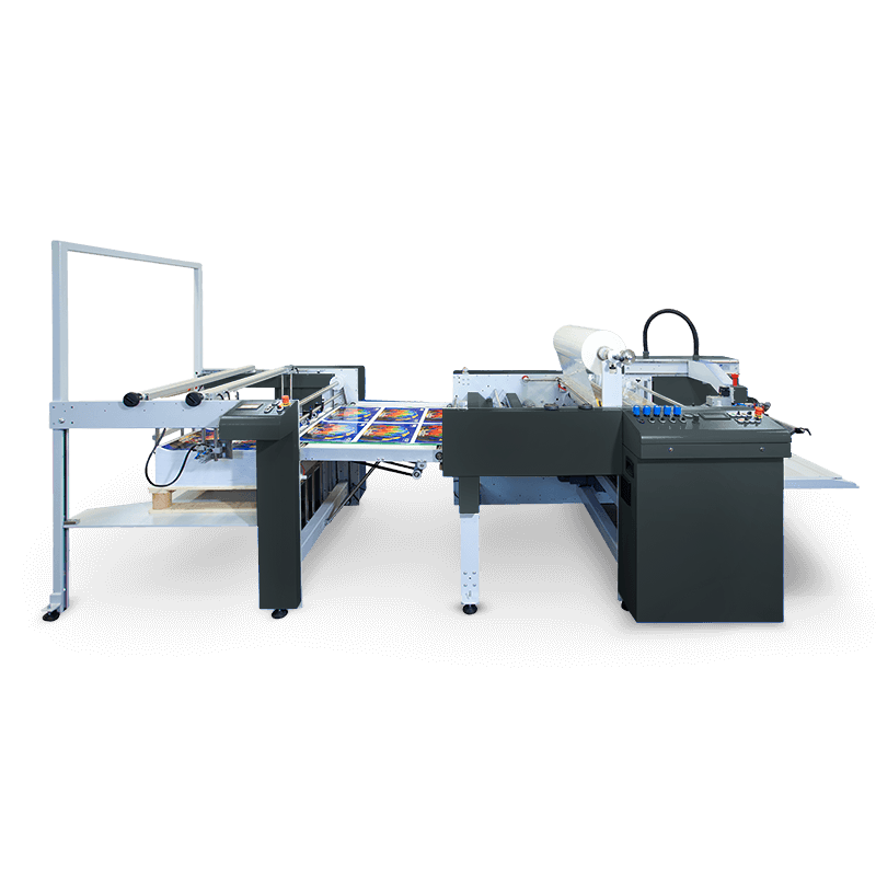 D&K Triton B1 laminator with floor-level table