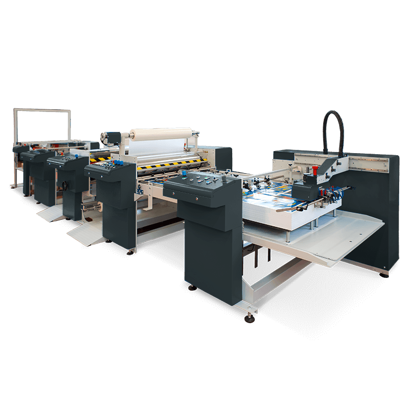 D&K Polaris B1 double-sided laminator with floor-level table